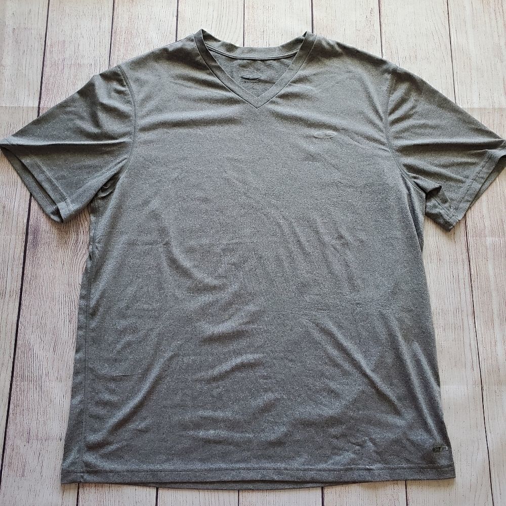 Champion Athletic V-Neck Grey T-shirt, L